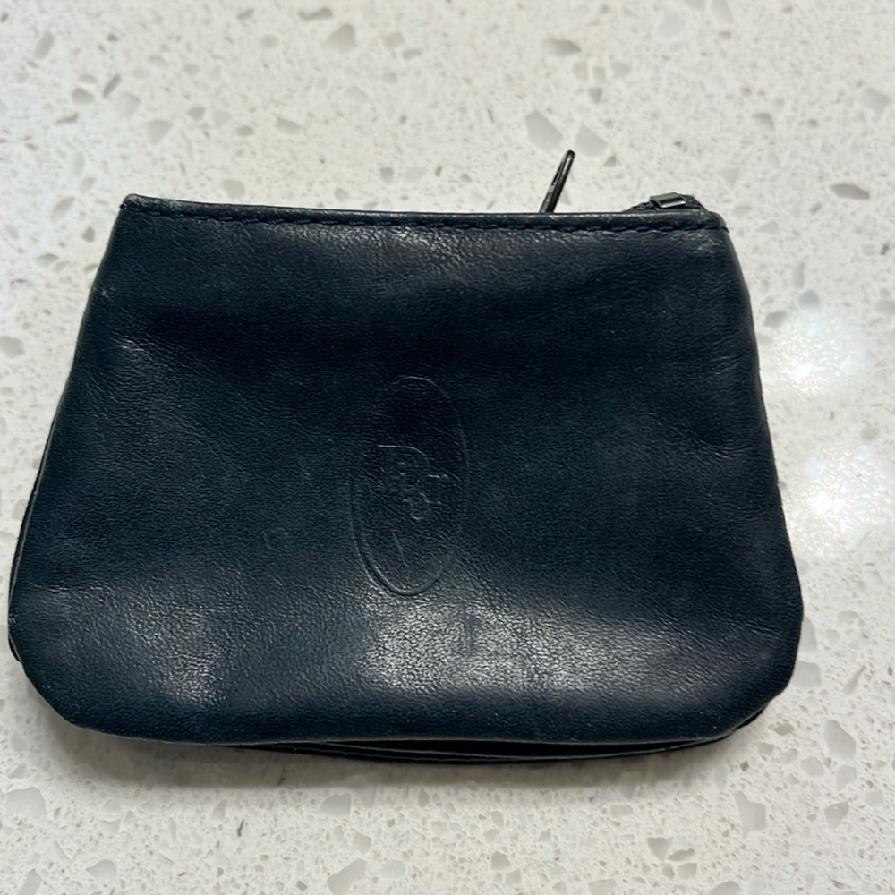 Dior vintage navy 3 zipper coin pouch